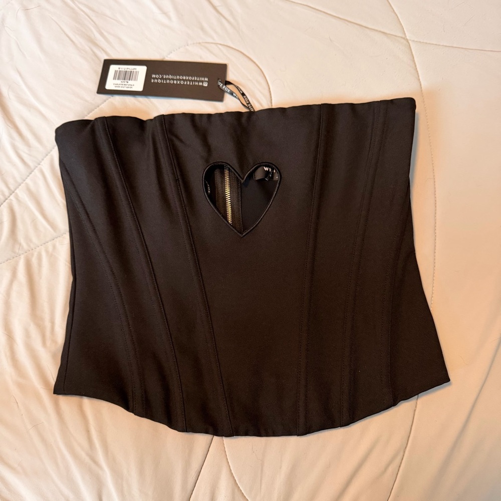 White Fox Boutique Black Corset Top